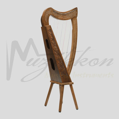 19 String Boru Harp Walnut