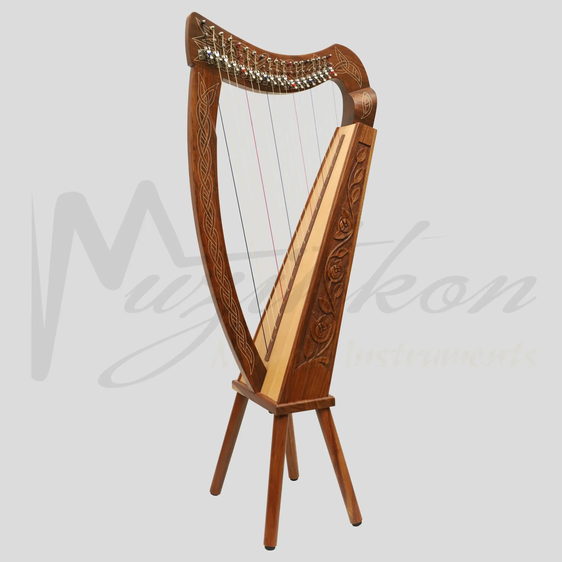 19 String Boru Harp Rosewood