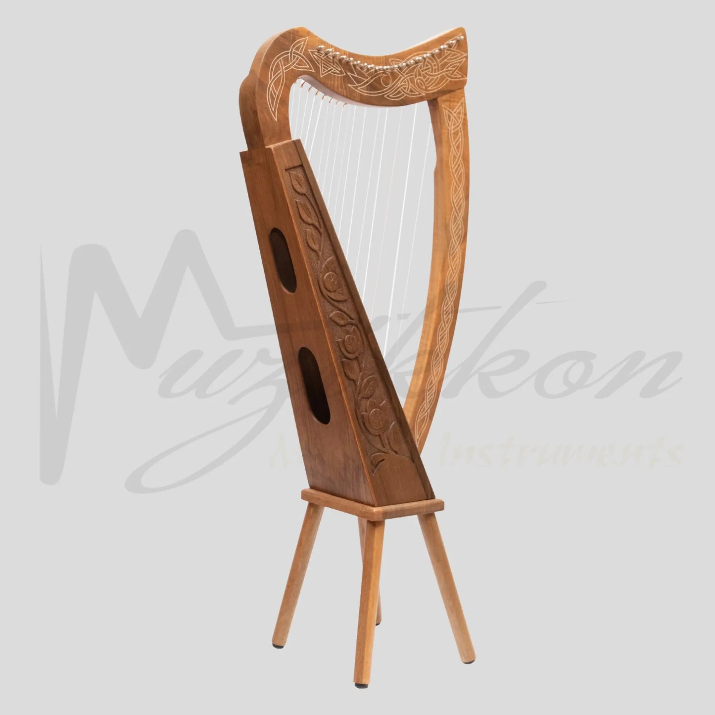 19 String Boru Harp Walnut