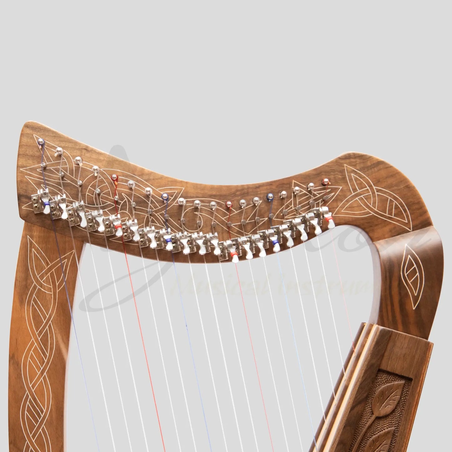 19 String Boru Harp Walnut