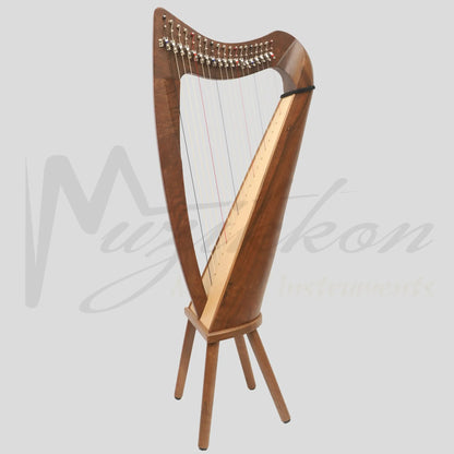 19 String Claddagh Harp Walnut