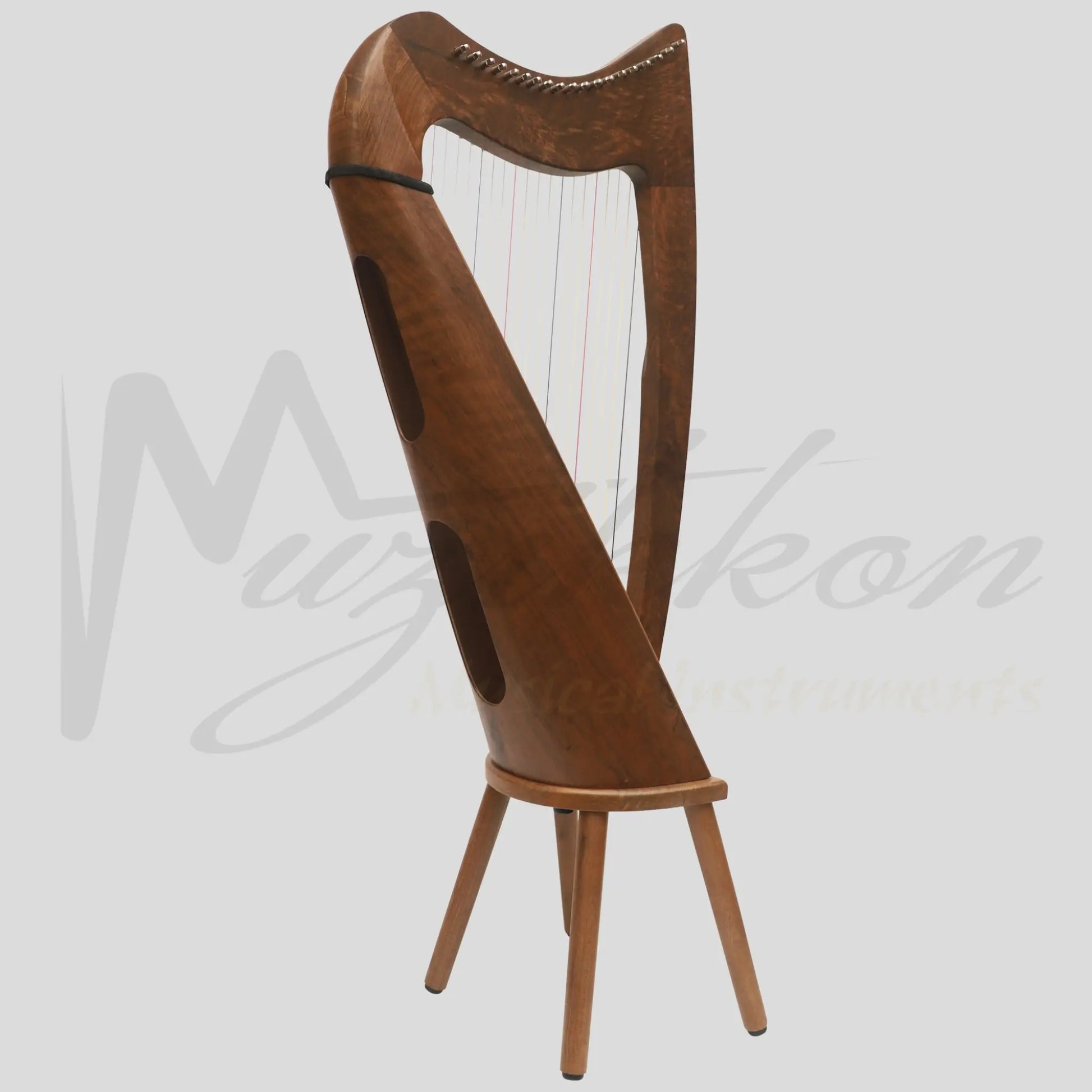 19 String Claddagh Harp Walnut