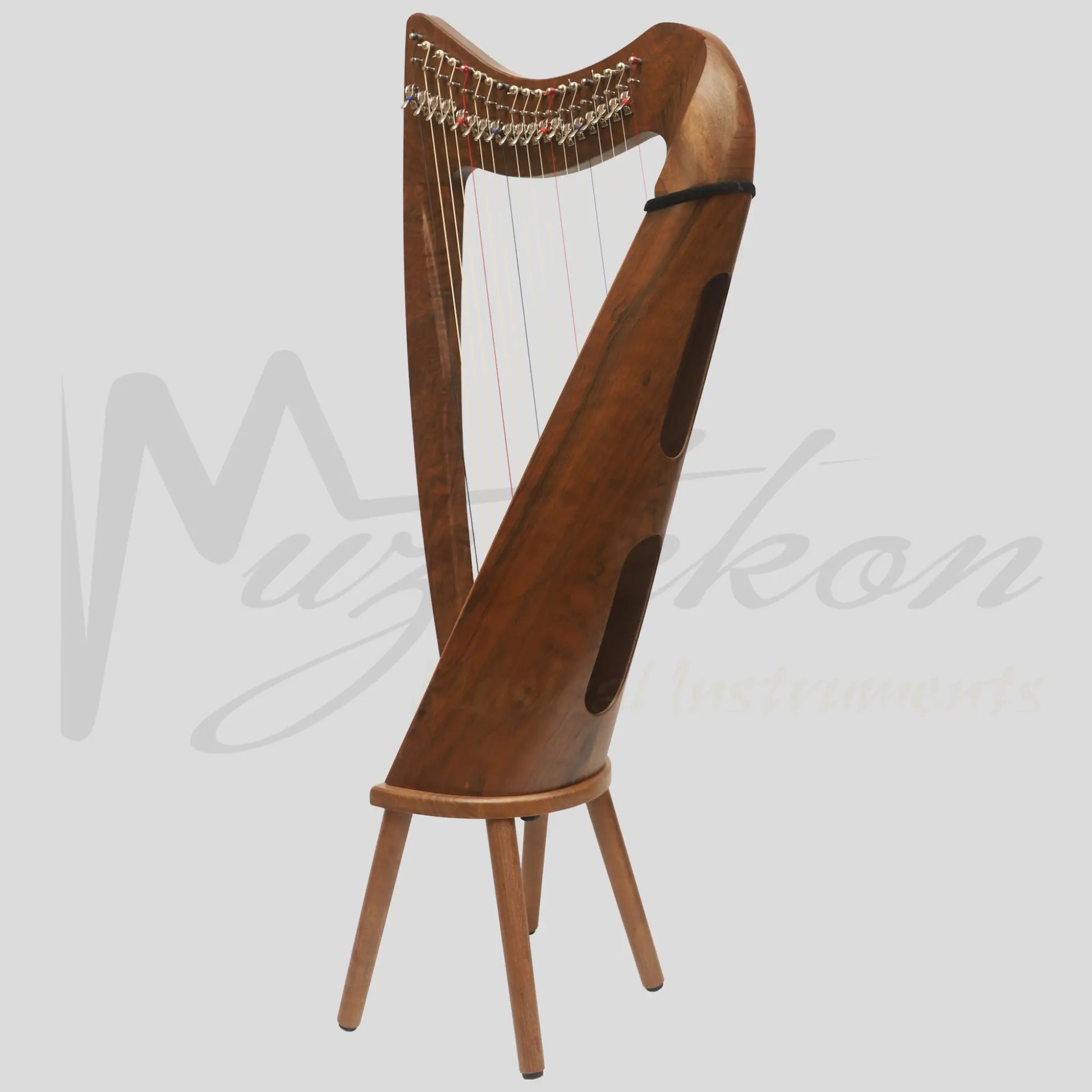 19 String Claddagh Harp Walnut