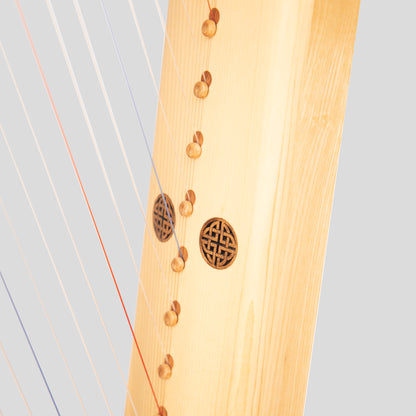 Muzikkon Gothic Harp 19 String Ashwood