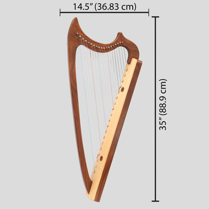 Muzikkon arpa gotica 19 corda di palissandro