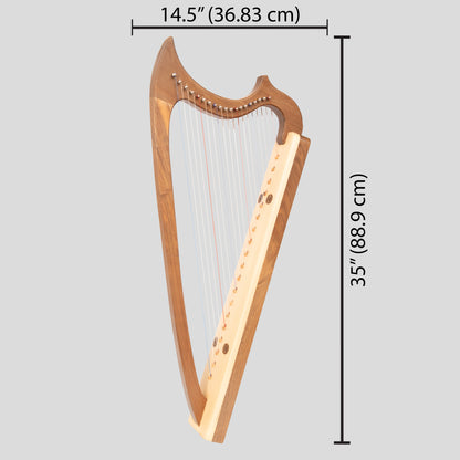 Muzikkon Gothic Harp 19 String Walnut