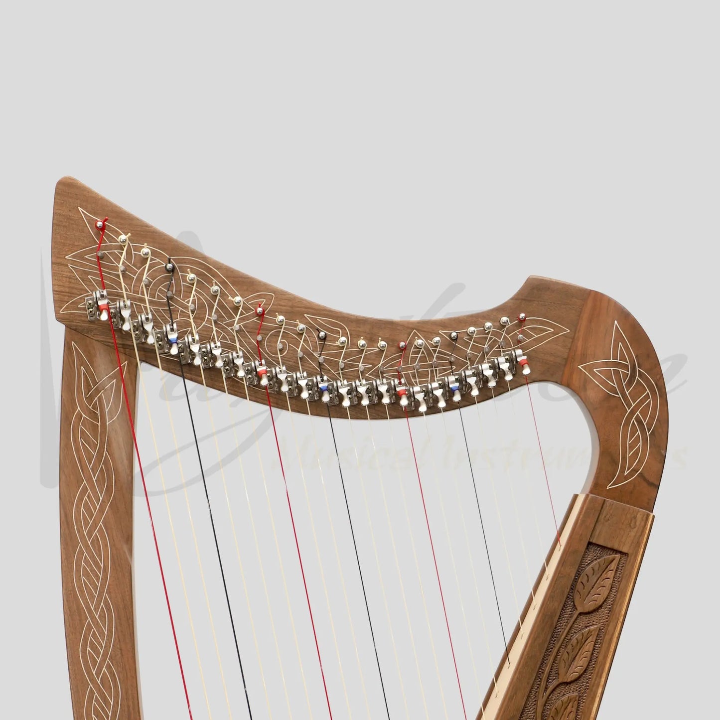 22 String Boru Harp Walnut