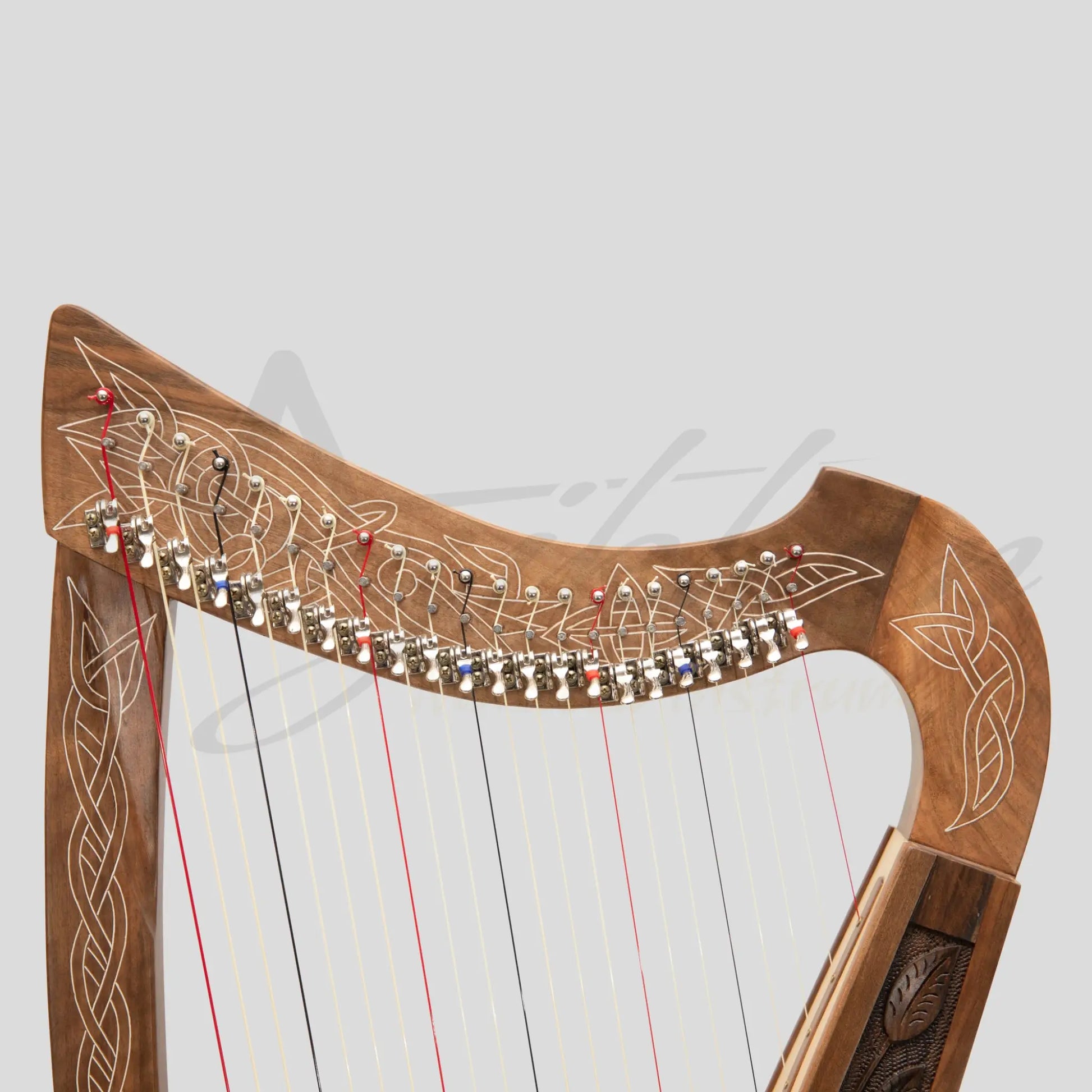 22 String Boru Harp Walnut