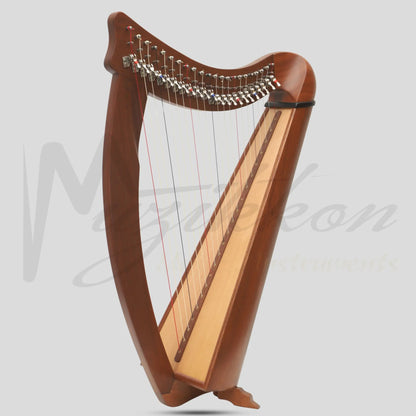 22 String Claddagh Busker Harp Mahogany