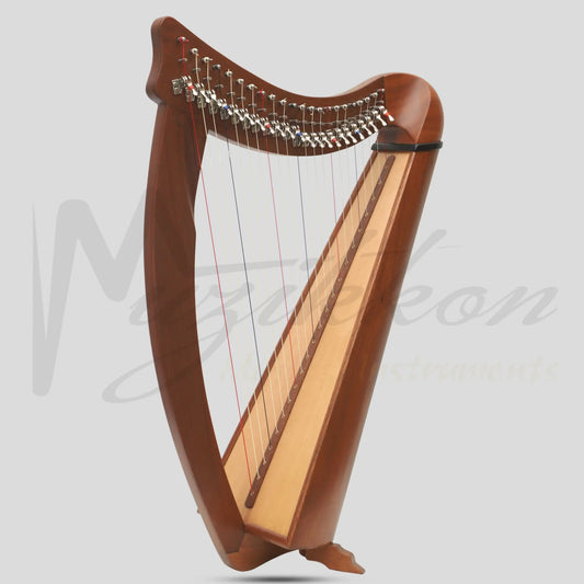 22 String Claddagh Busker Harp Mahogany