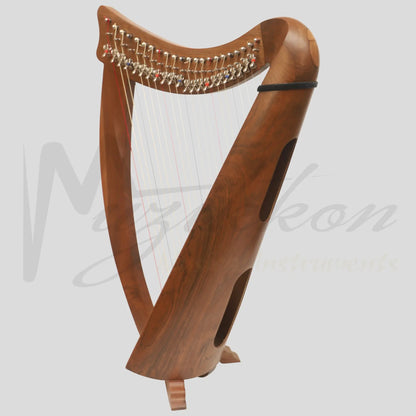 22 String Claddagh Busker Harp Walnut