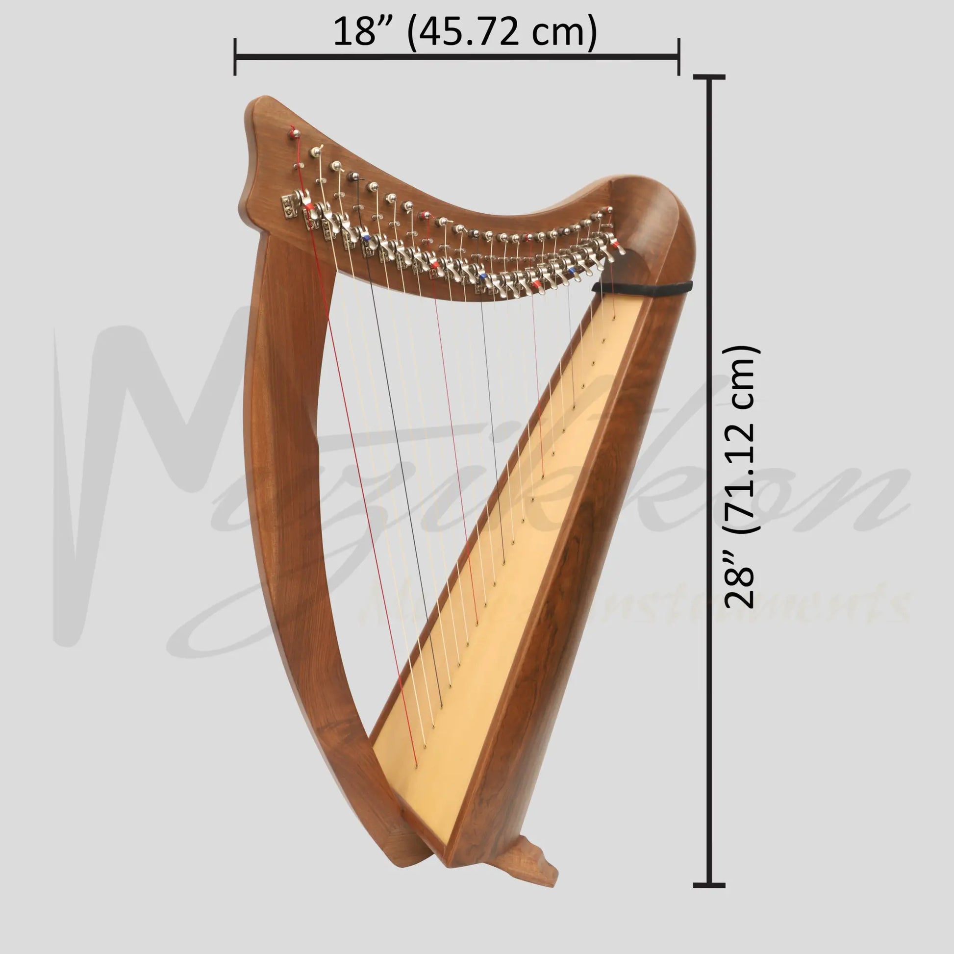 22 String Claddagh Busker Harp Walnut