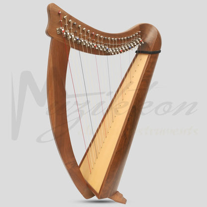 22 String Claddagh Busker Harp Walnut