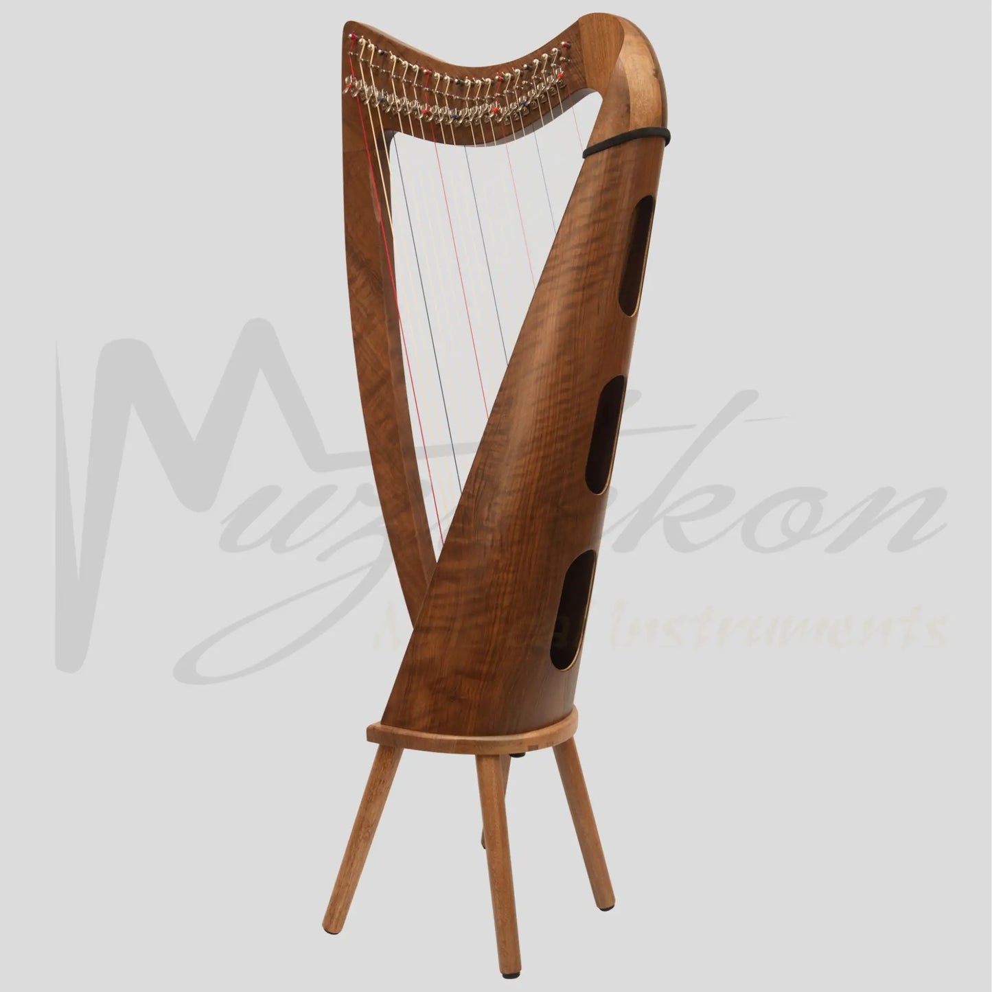 22 String Claddagh Harp Walnut