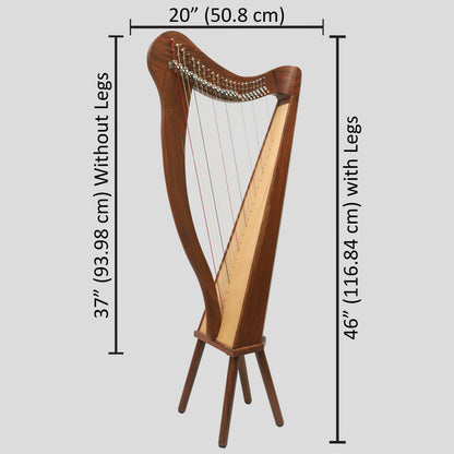 22 String Ard Ri Harp Rosewood