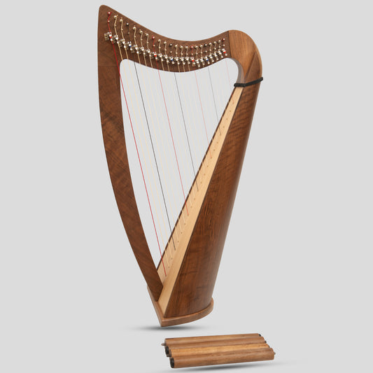 22 String Claddagh Harp Walnut