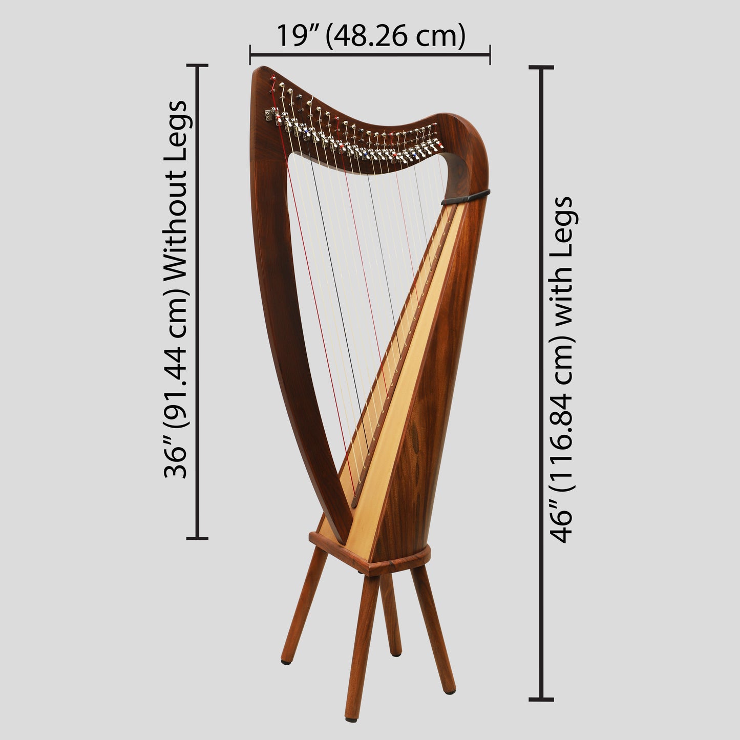 22 String Claddagh Harp