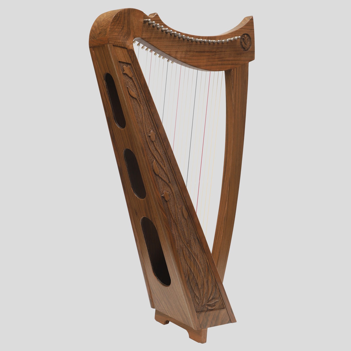 22 Strings Trinity Crested Harp Walnut