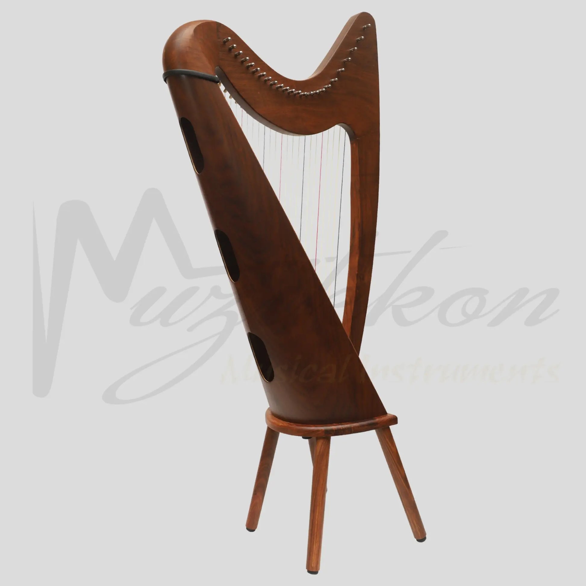 24 String Claddagh Harp Rosewood