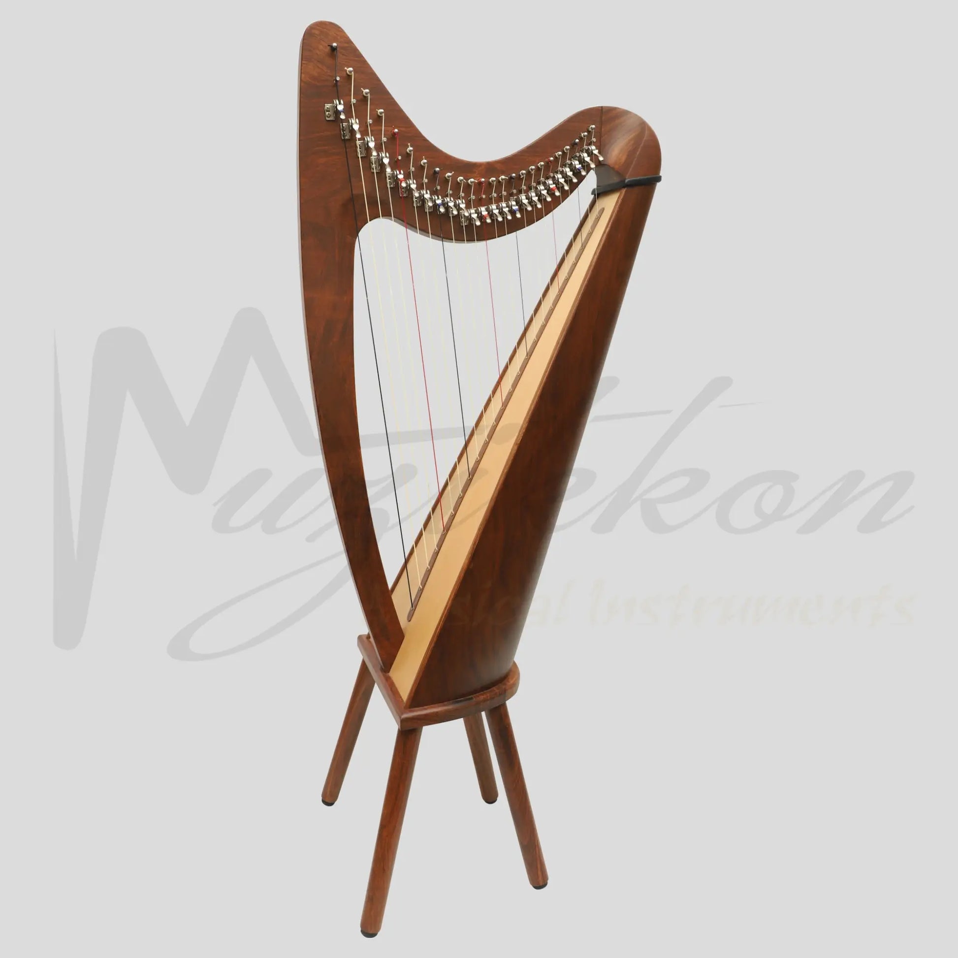 24 String Claddagh Harp Rosewood