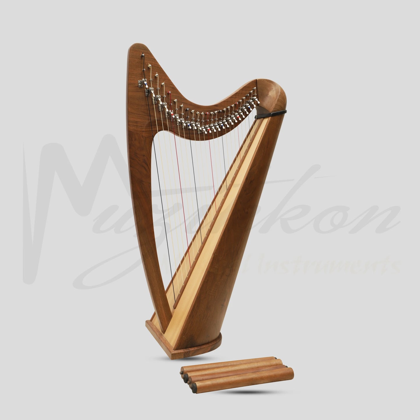 24 String Claddagh Harp Walnut