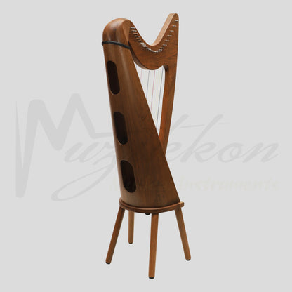 24 String Claddagh Harp Walnut