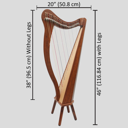 27 String Ard Ri Harp Rosewood