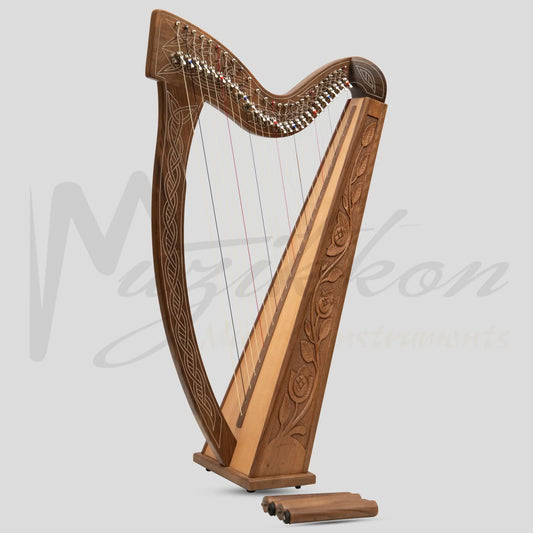 27 String Boru Harp Celtic Harp Walnut Harp
