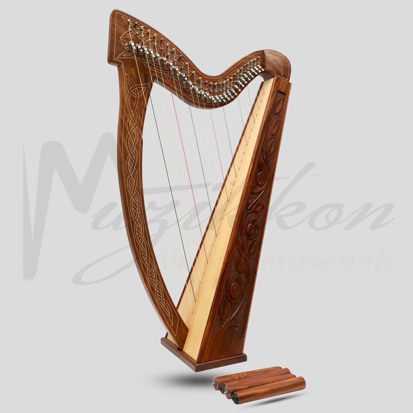 27 String Boru Harp Rosewood