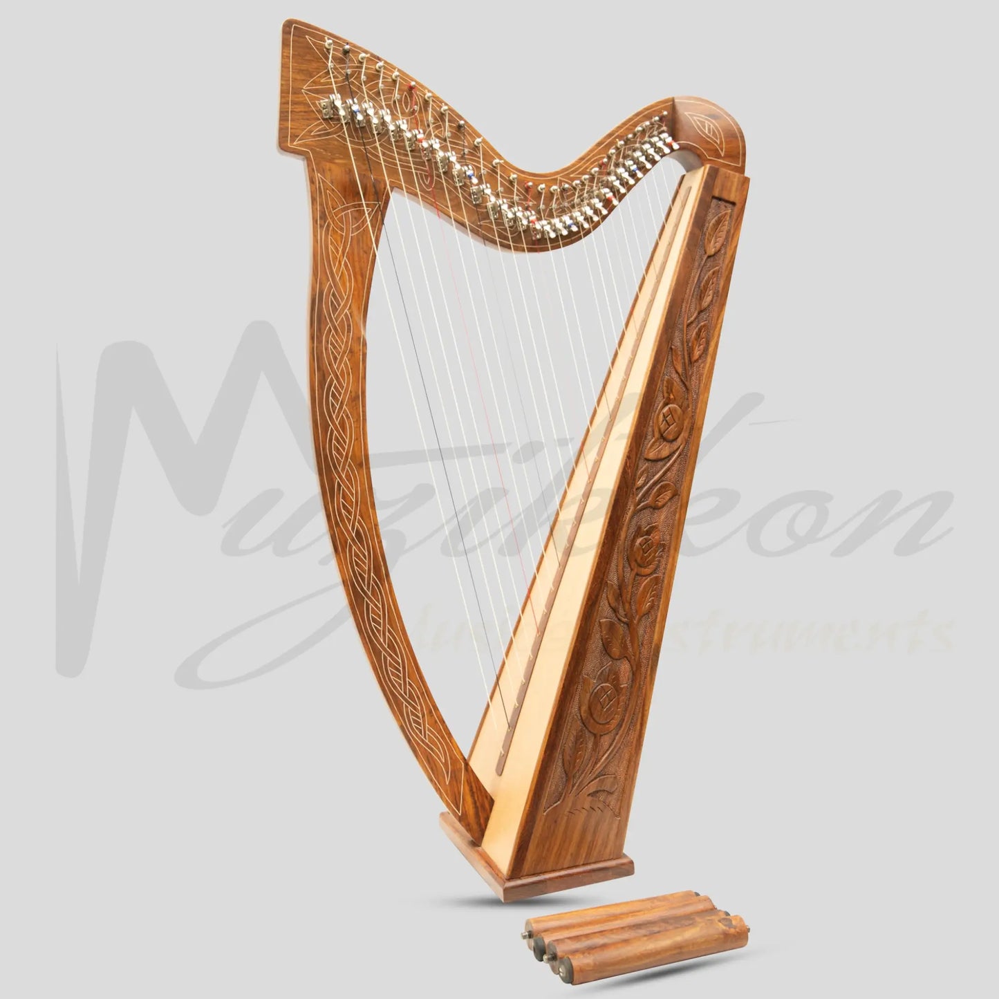 27 String Boru Harp Rosewood Harp