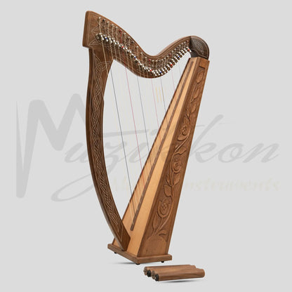 27 String Boru Harp Walnut