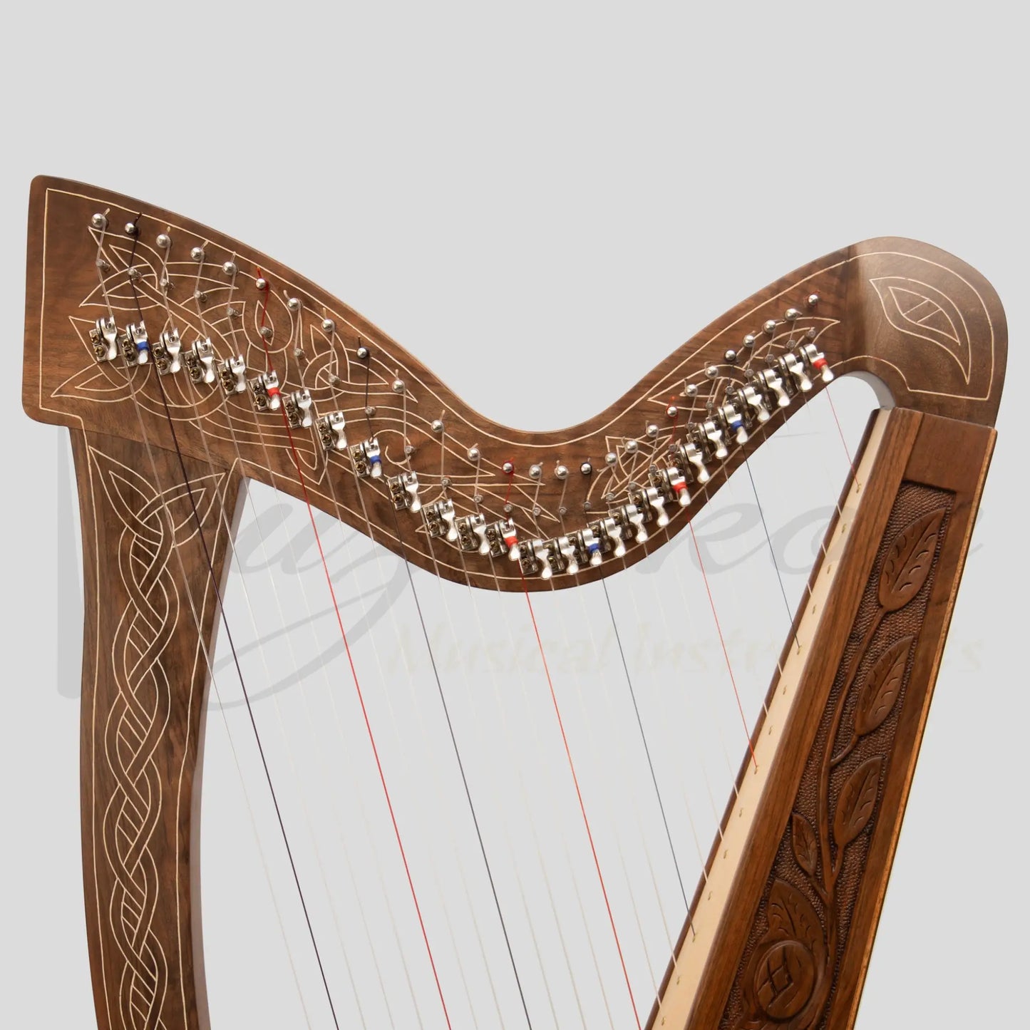 27 String Boru Harp Walnut