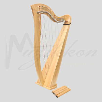 27 String McHugh Harp Round Back Ashwood