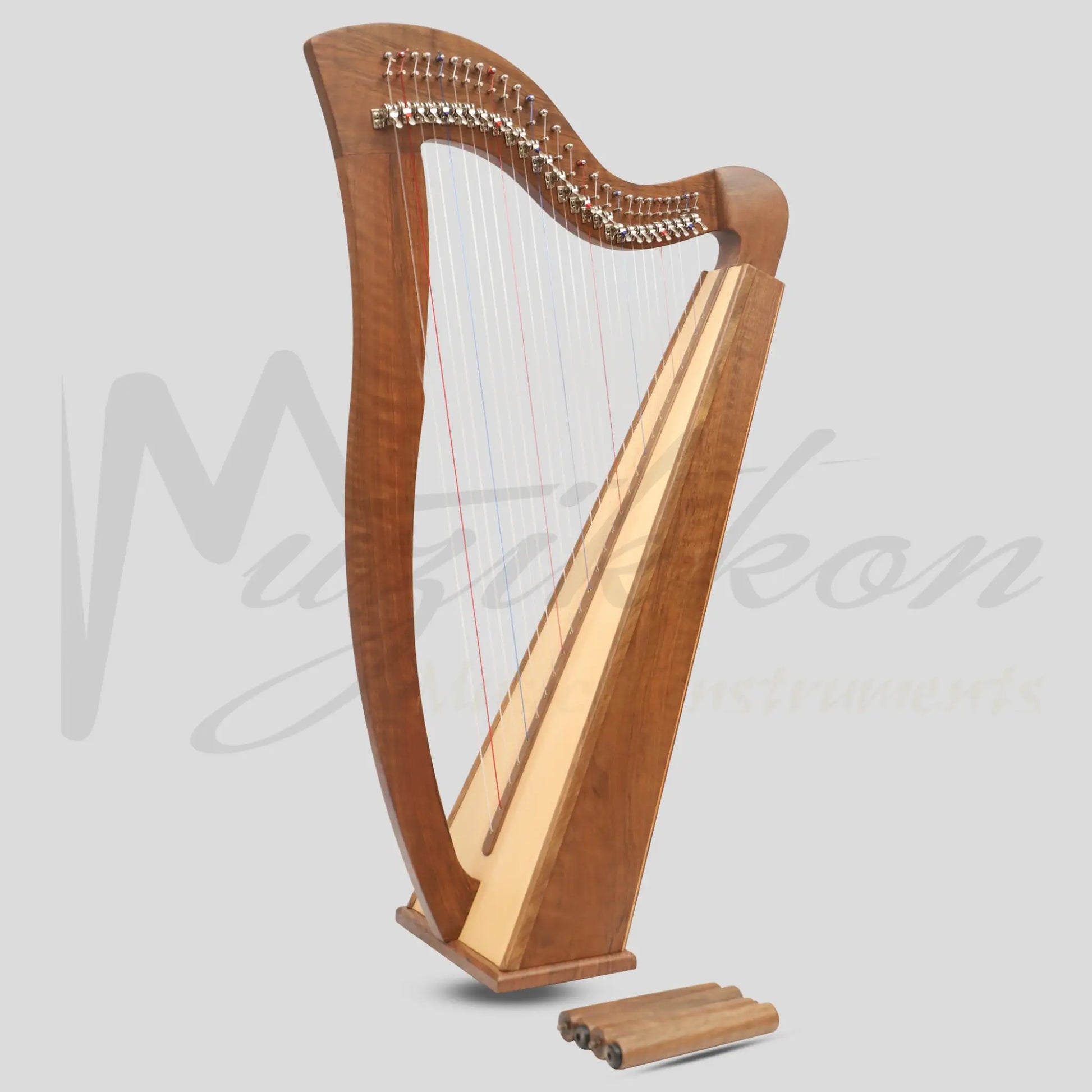27 String Mchugh Harp Square Back Walnut