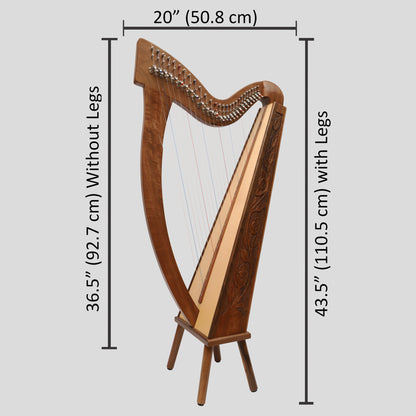 27 Strings Trinity Harp Rosewood