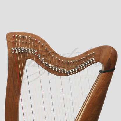 28 String Claddagh Harp Walnut