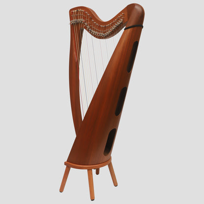 Muzikkon 28 String Claddagh Harp Mahogany