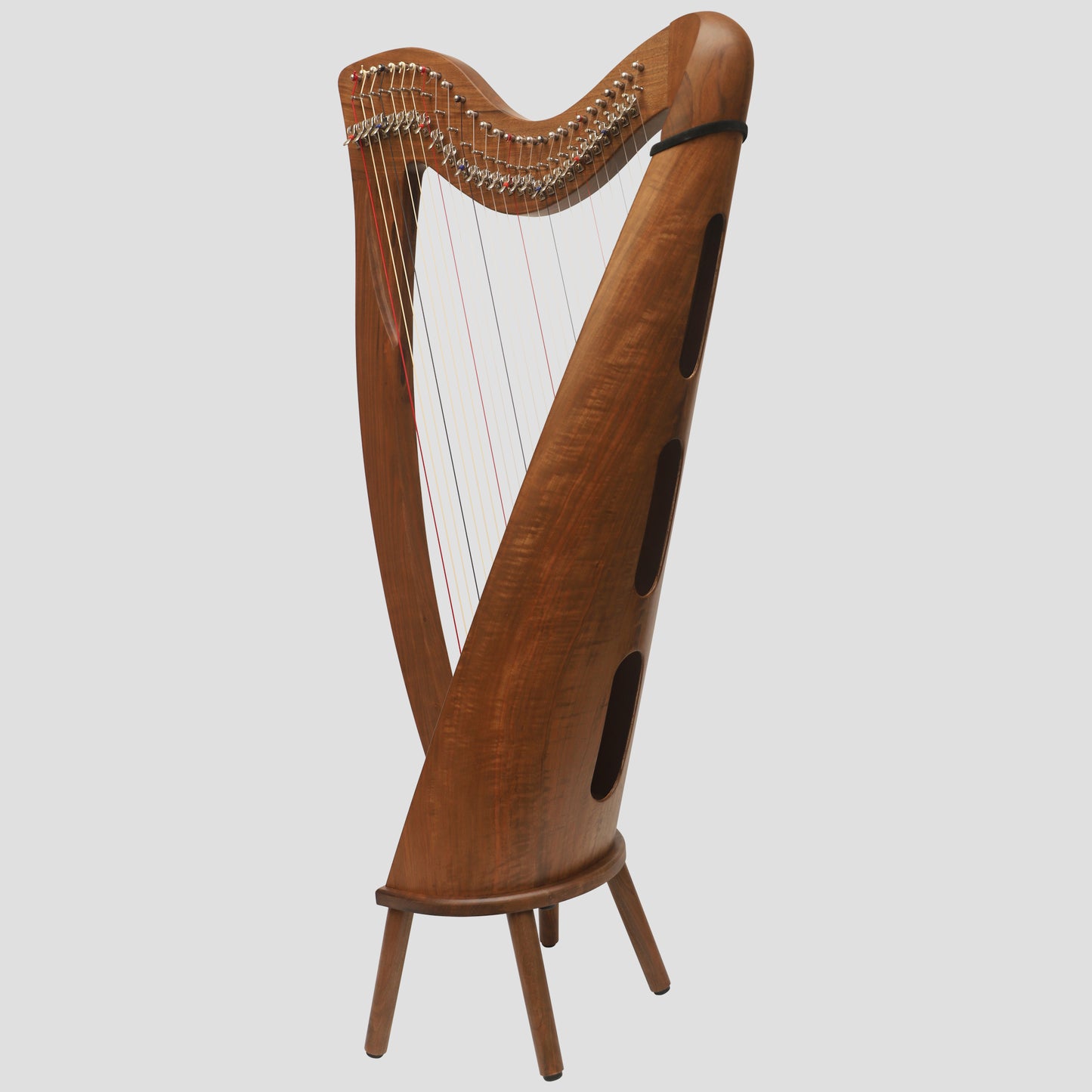 28 String Claddagh Harfe Walnuss