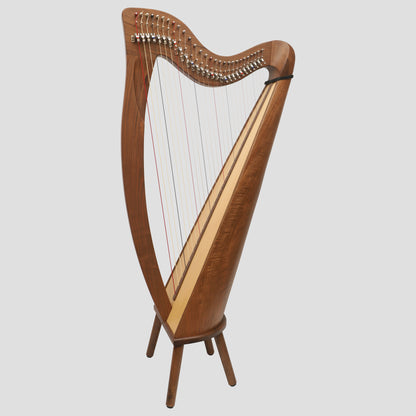 28 String Claddagh Harp Walnut