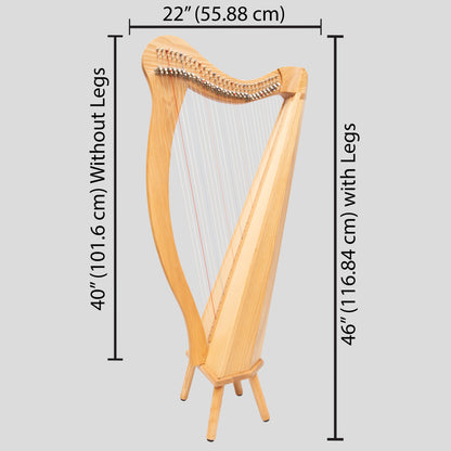 27 String Ard Ri Harp Ashwood