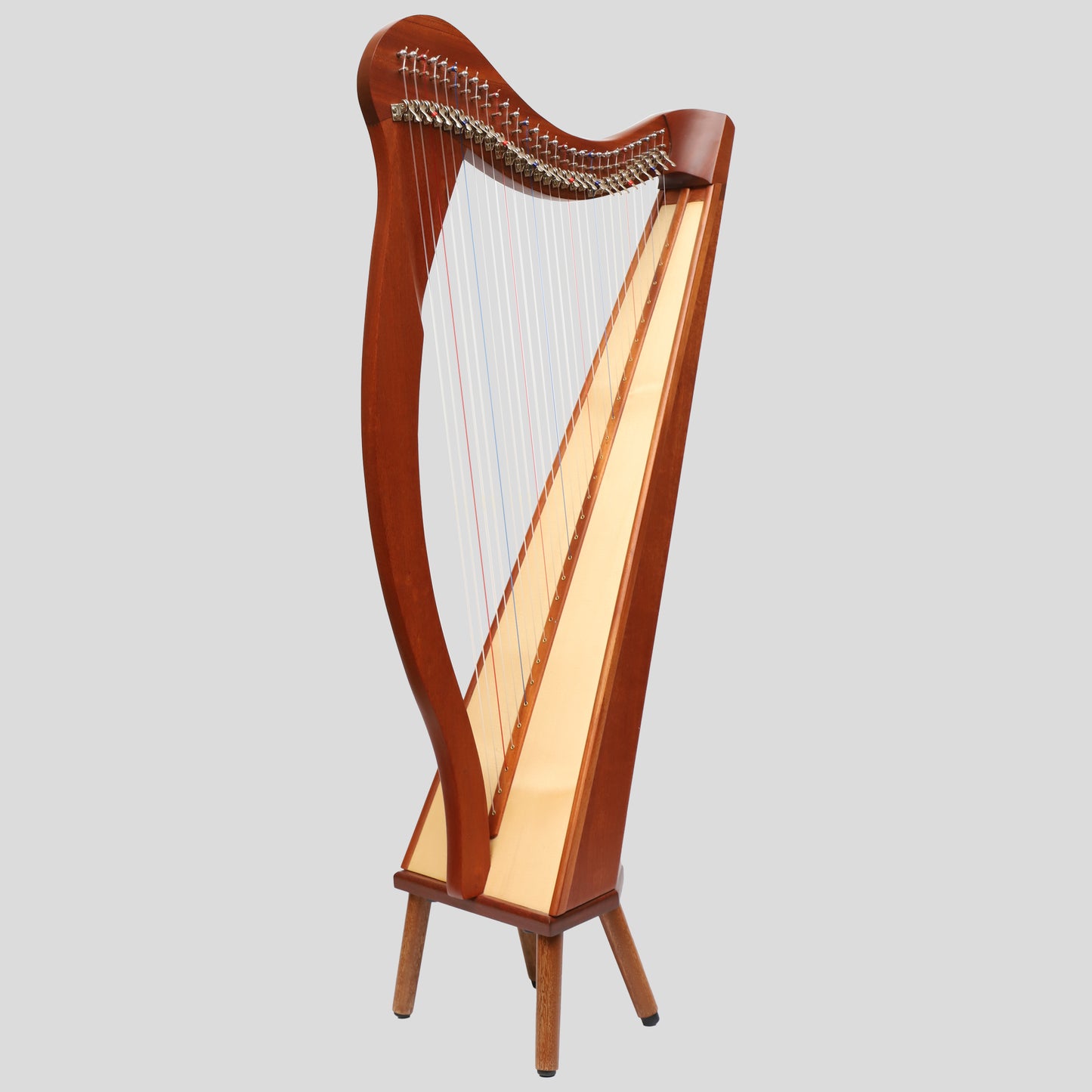 Muzikkon 29 String Ard Ri Harp Mahogany