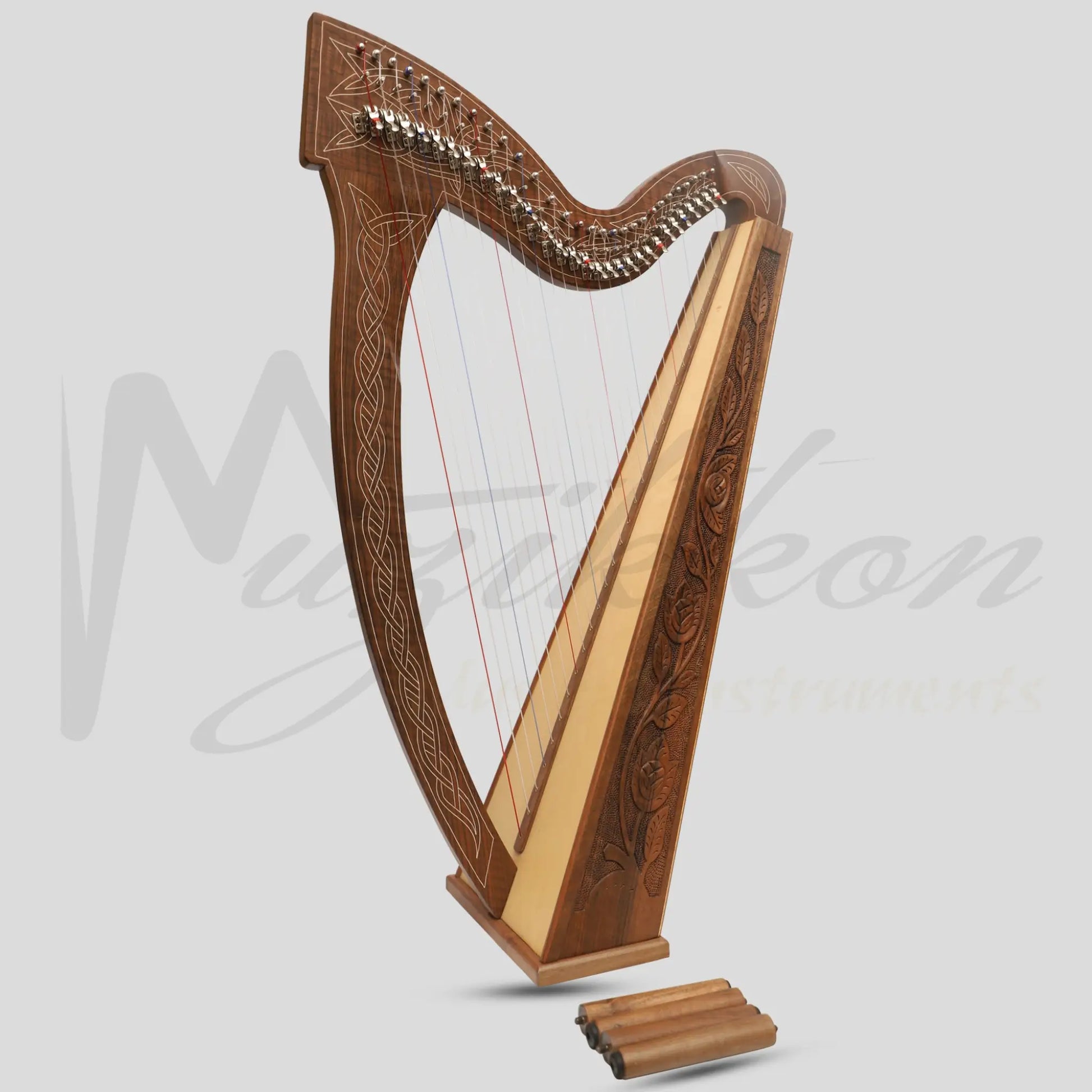 29 String Boru Harp Walnut