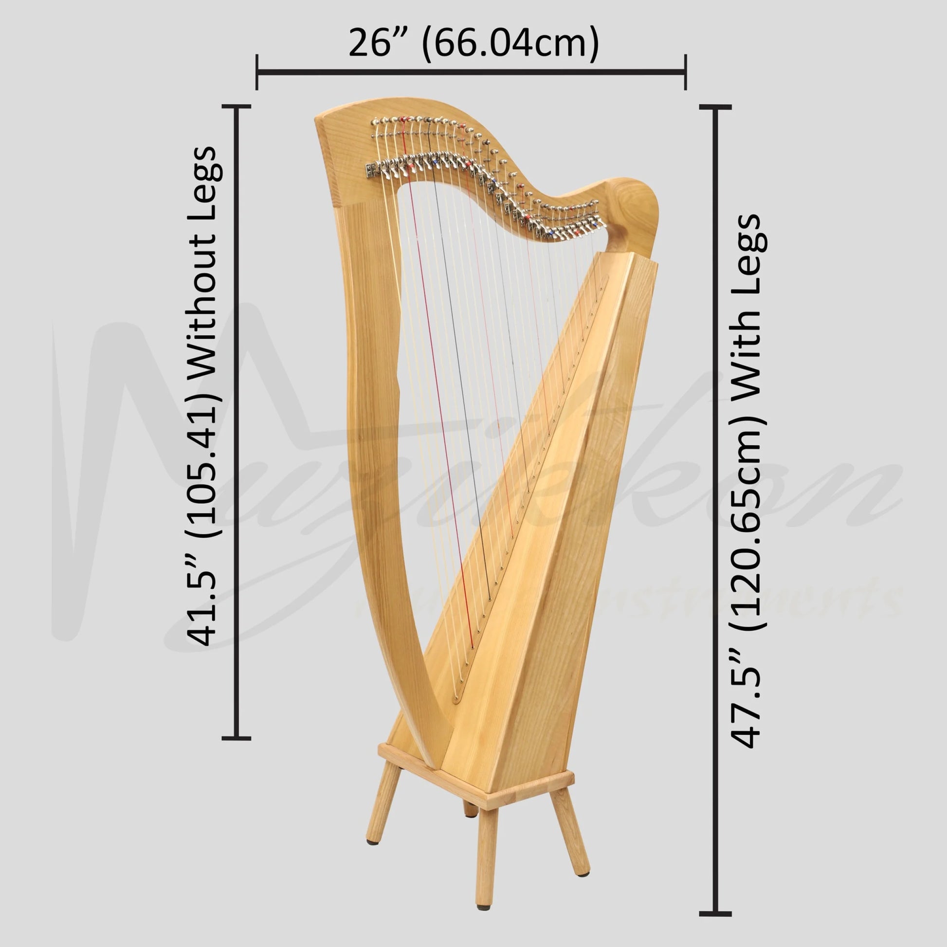 29 String McHugh Harp Square Back
