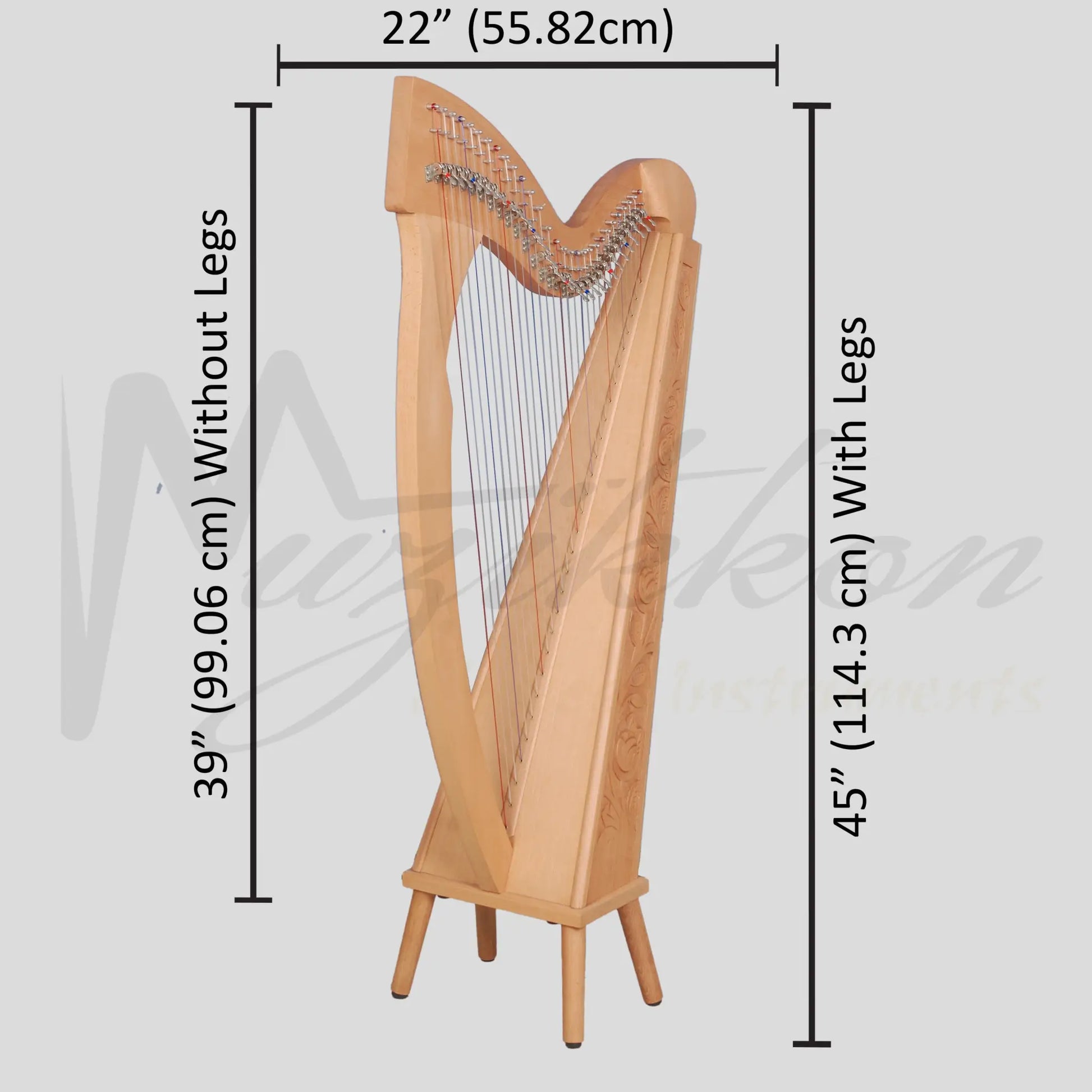 29 Strings Trinity Harp Beechwood