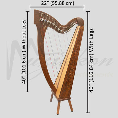 29 Strings Trinity Harp Rosewood