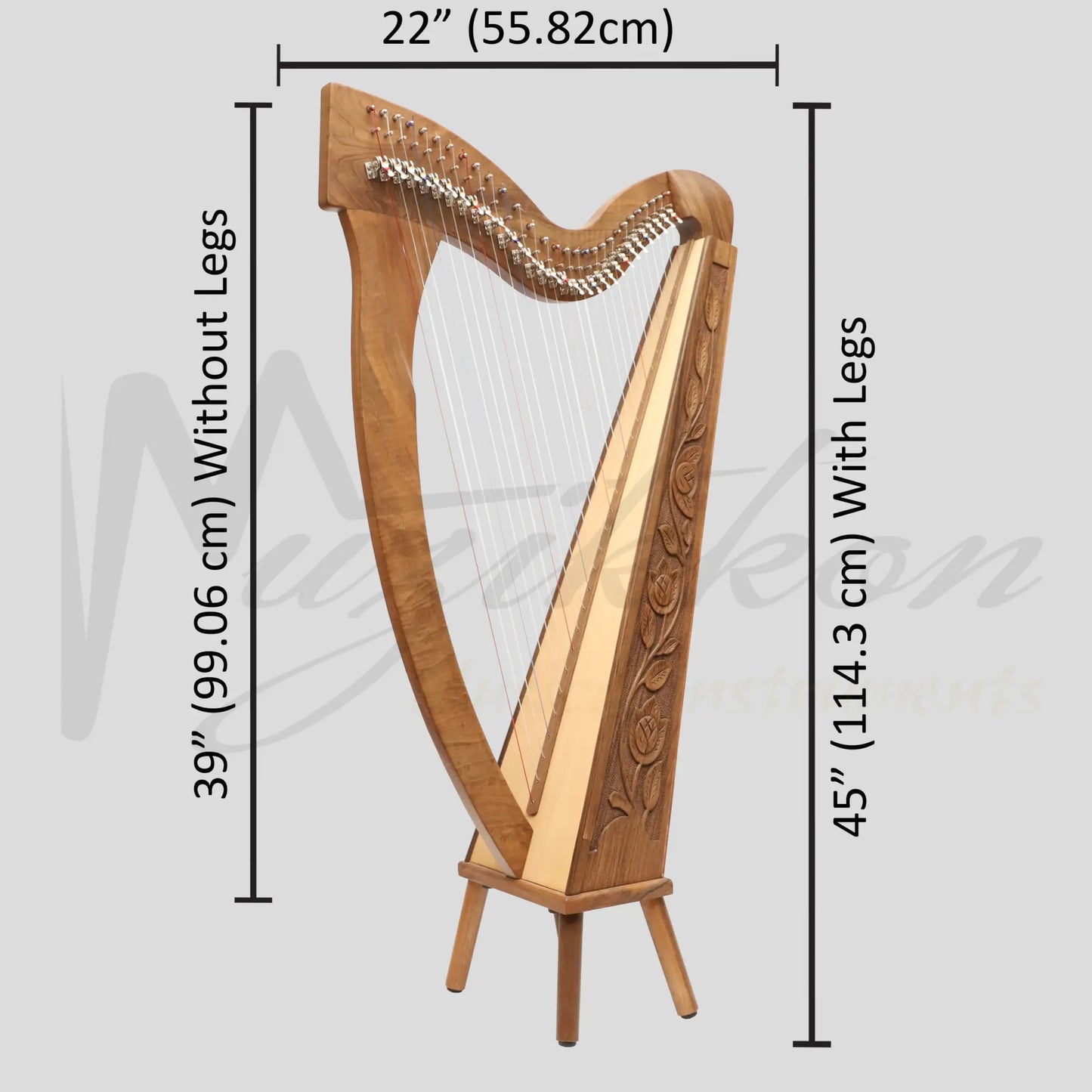 29 Strings Trinity Harp Walnut