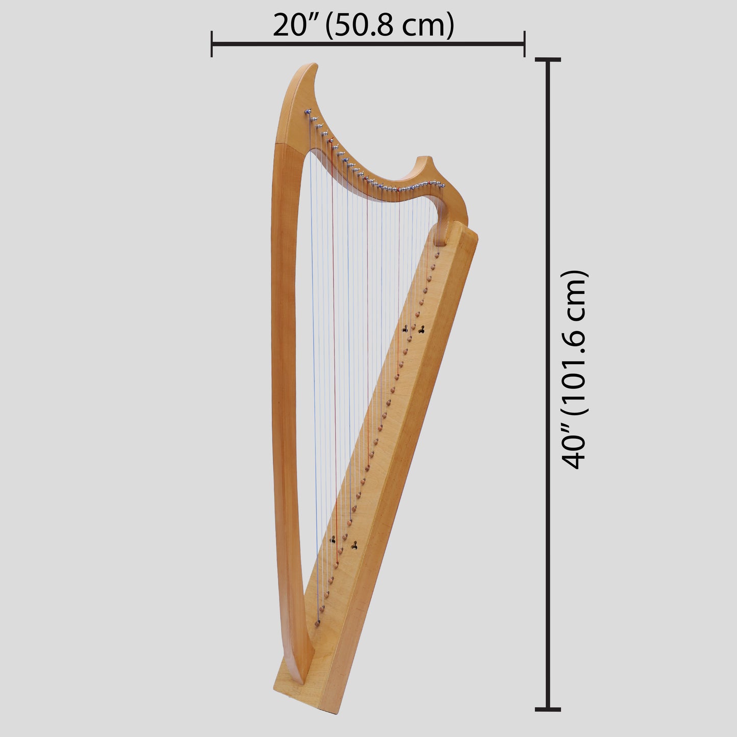 Muzikkon Gotische Harfe 29 Saiten Buchenholz