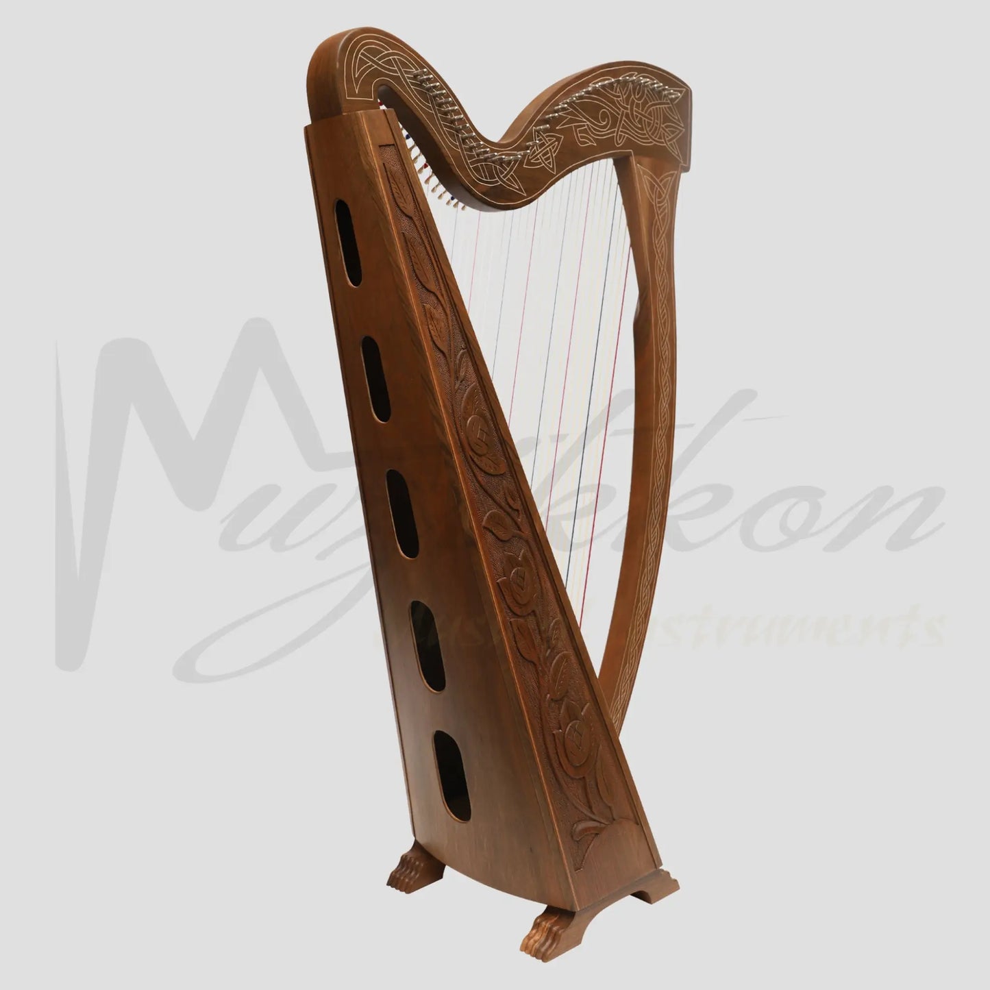 36 String Boru Harp Walnut