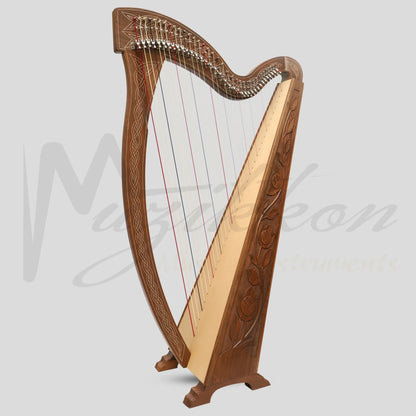 36 String Boru Harp Walnut