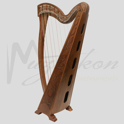 36 String Boru Harp Walnut